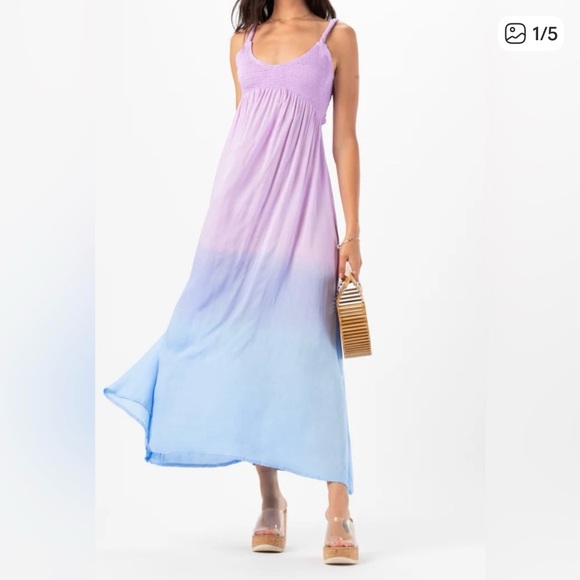 NWT Tiare Hawaii Starlight Purple and Blue Ombre Maxi Dress - Picture 1 of 5